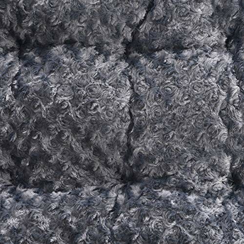 Close-up of gray fuzzy textured fabric